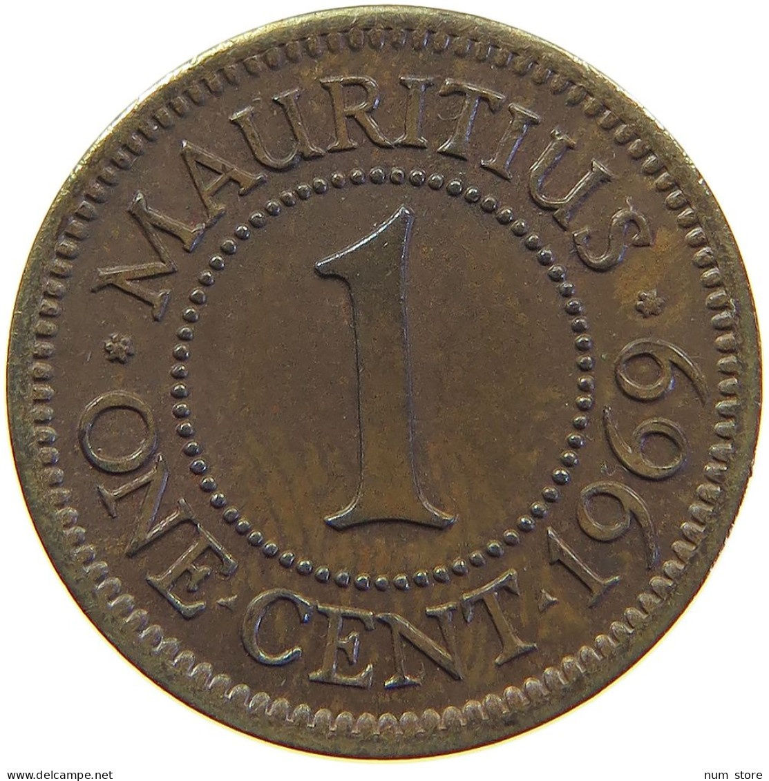 MAURITIUS CENT 1969 ELIZABETH II. (1952-) #MA 065886 - Maurice