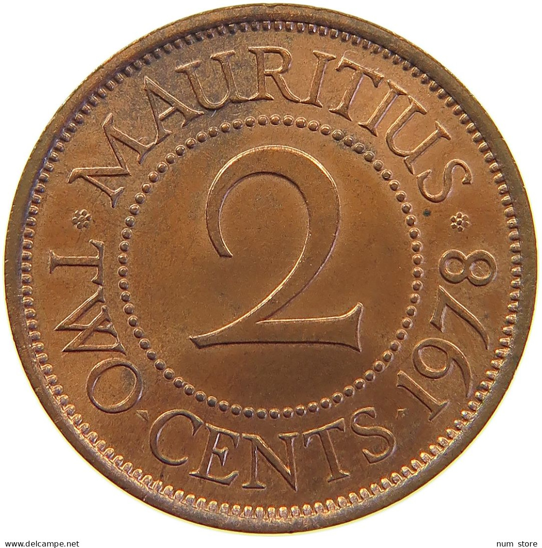 MAURITIUS 2 CENTS 1978 ELIZABETH II. (1952-) #MA 065885 - Mauritius