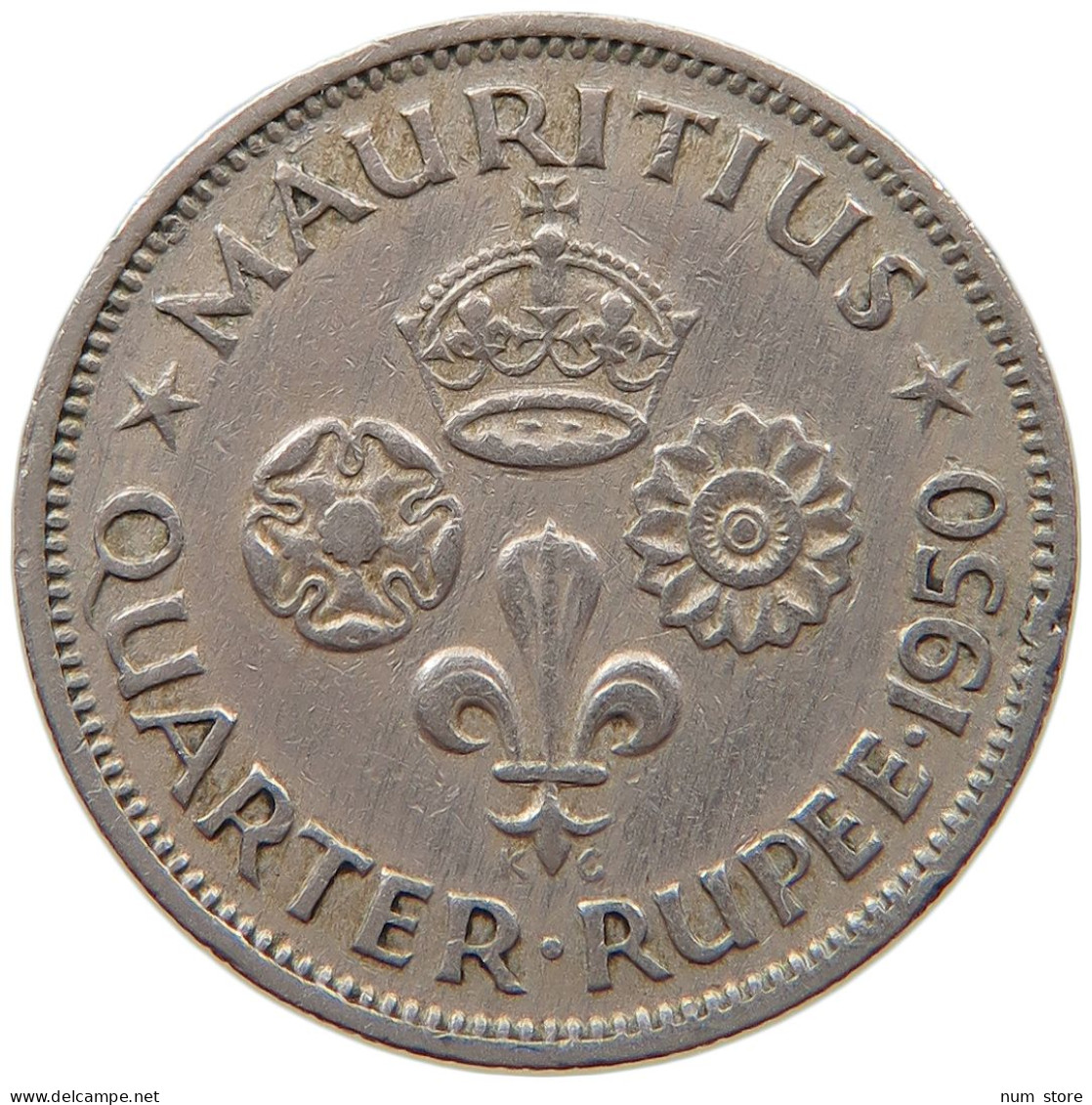 MAURITIUS 1/4 RUPEE 1950 GEORGE VI. (1936-1952) #MA 065879 - Mauricio