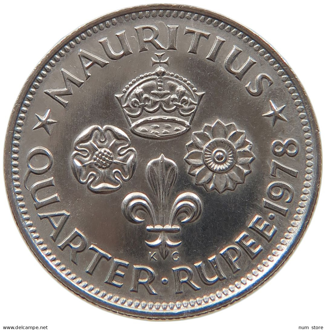 MAURITIUS 1/4 RUPEE 1978 ELIZABETH II. (1952-) #MA 065876 - Maurice