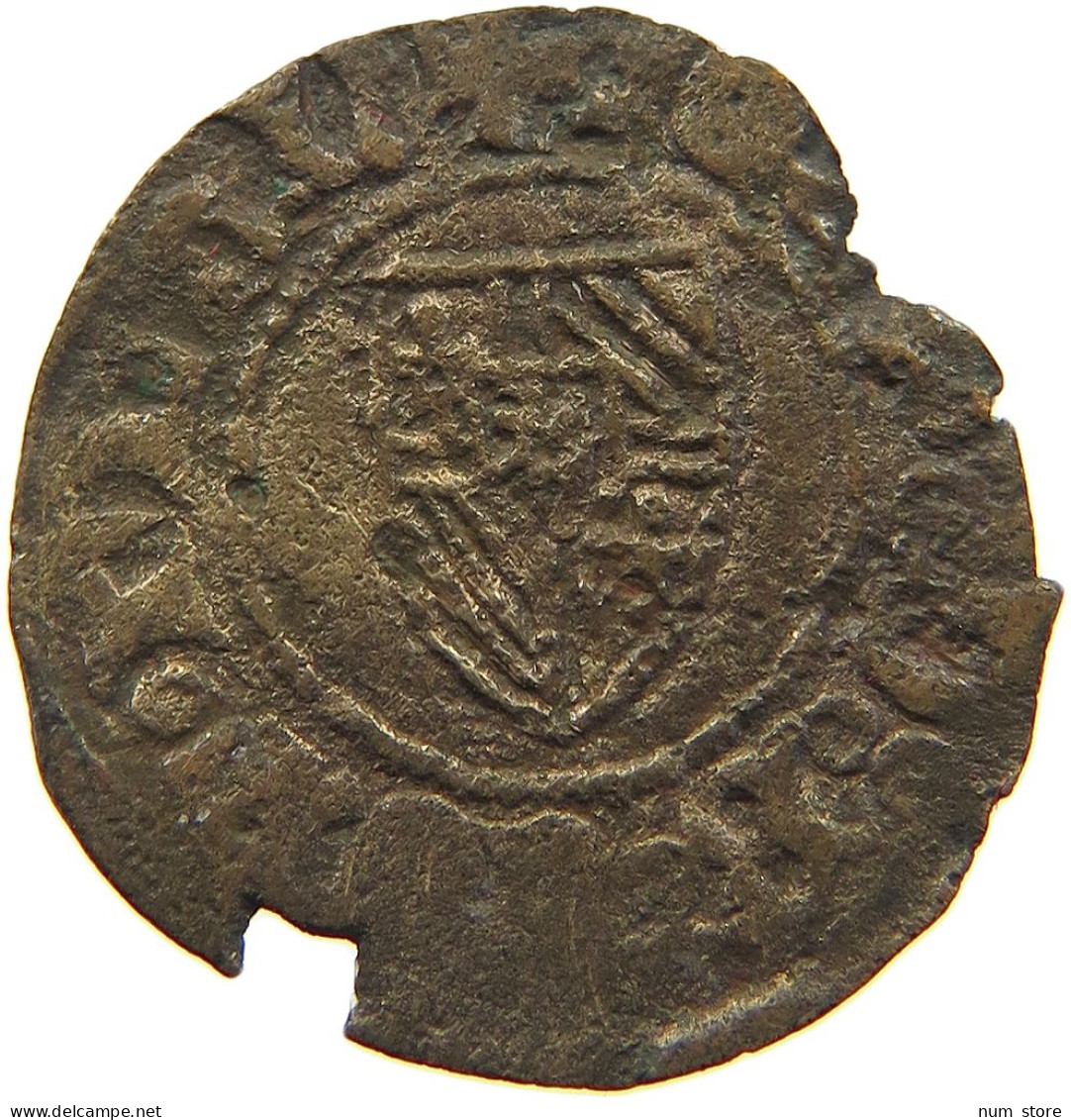 NETHERLANDS CU DUBBELE MIJT O.J. VLAANDEREN, GRAAFSCHAP, JAN ZONDER VREES (1404-1419), CU DUBBELE MIJT #MA 018399 - Provincial Coinage