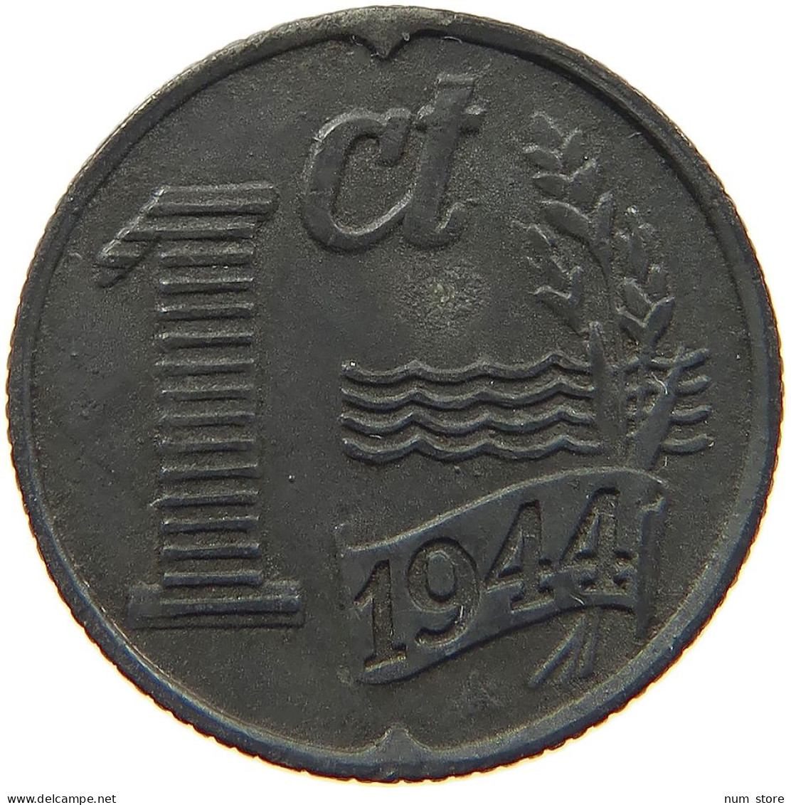 NETHERLANDS CENT 1944 WILHELMINA 1890-1948 #MA 067990 - 1 Cent