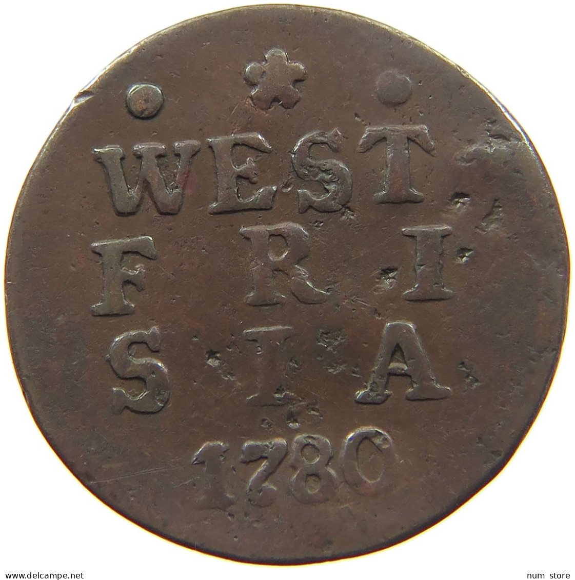 NETHERLANDS DUIT 1780 WEST FRIESLAND #MA 022560 - Provincial Coinage