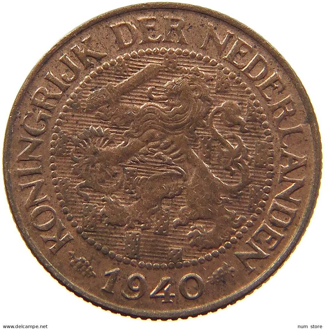 NETHERLANDS CENT 1940 WILHELMINA 1890-1948 #MA 100825 - 1 Centavos