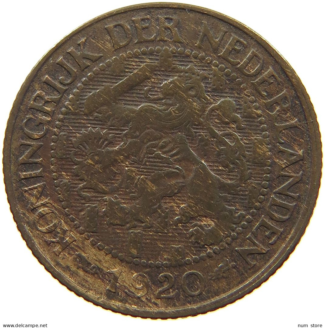 NETHERLANDS CENT 1920 WILHELMINA 1890-1948 #MA 067861 - 1 Cent