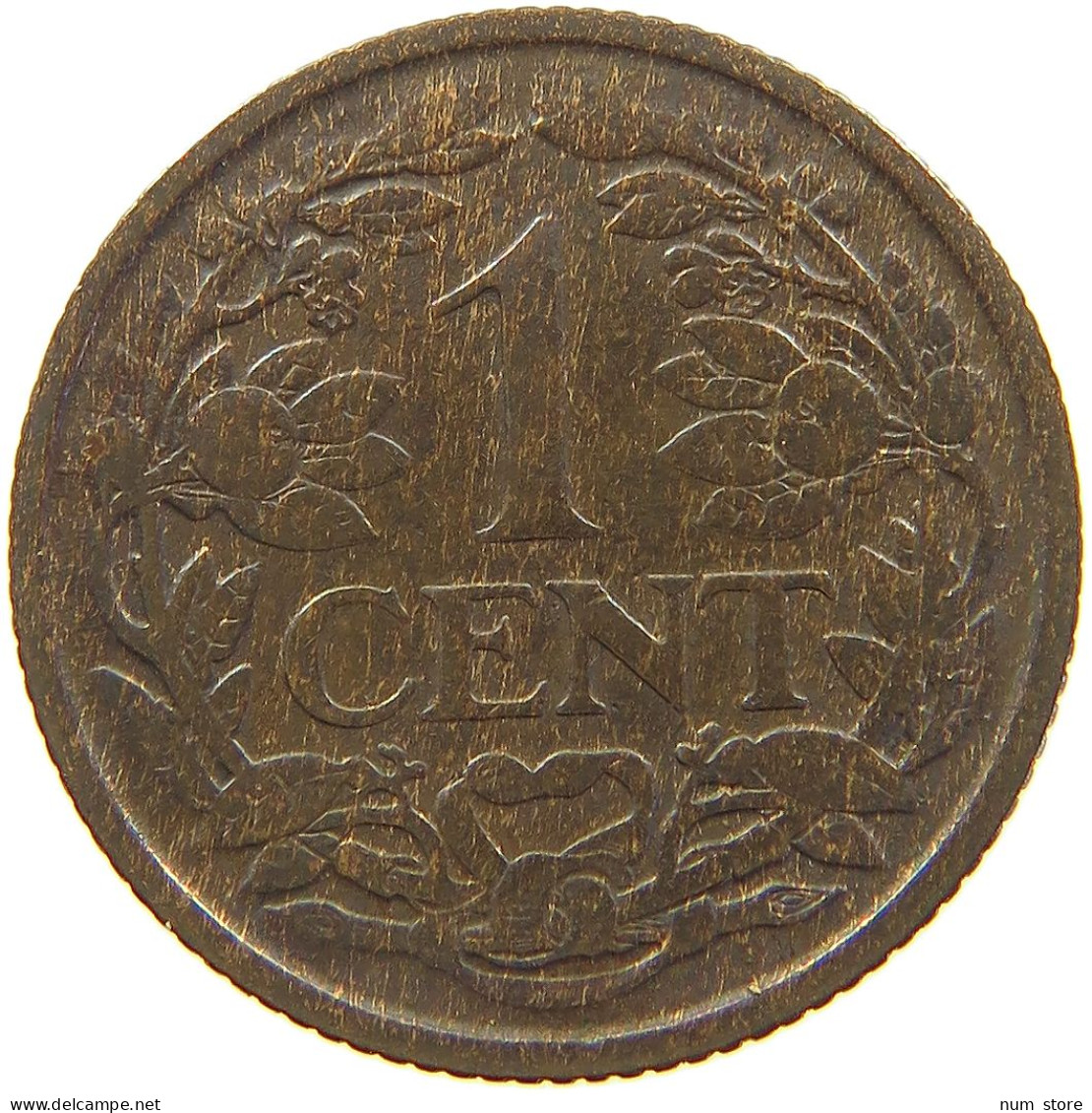 NETHERLANDS CENT 1917 WILHELMINA 1890-1948 #MA 067265 - 1 Centavos