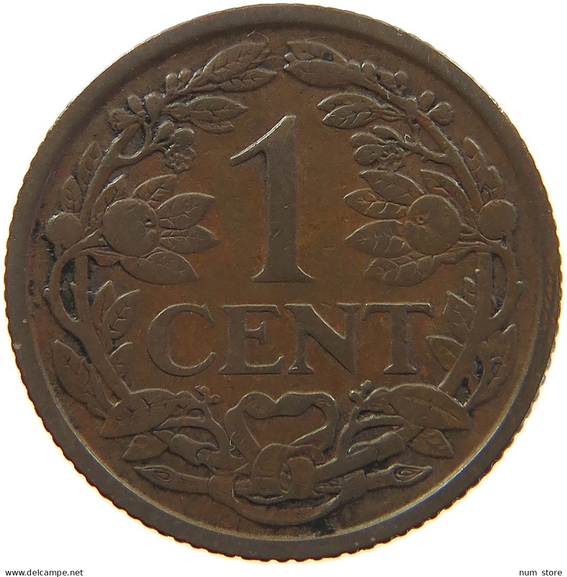 NETHERLANDS CENT 1914 WILHELMINA 1890-1948 #MA 067268 - 1 Centavos