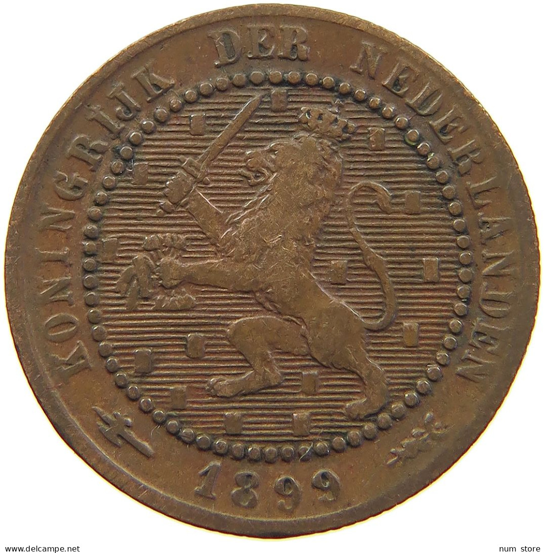 NETHERLANDS CENT 1899 WILHELMINA 1890-1948 #MA 067279 - 1 Cent