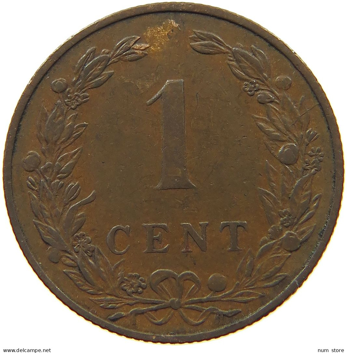 NETHERLANDS CENT 1901 WILHELMINA 1890-1948 #MA 067276 - 1 Cent