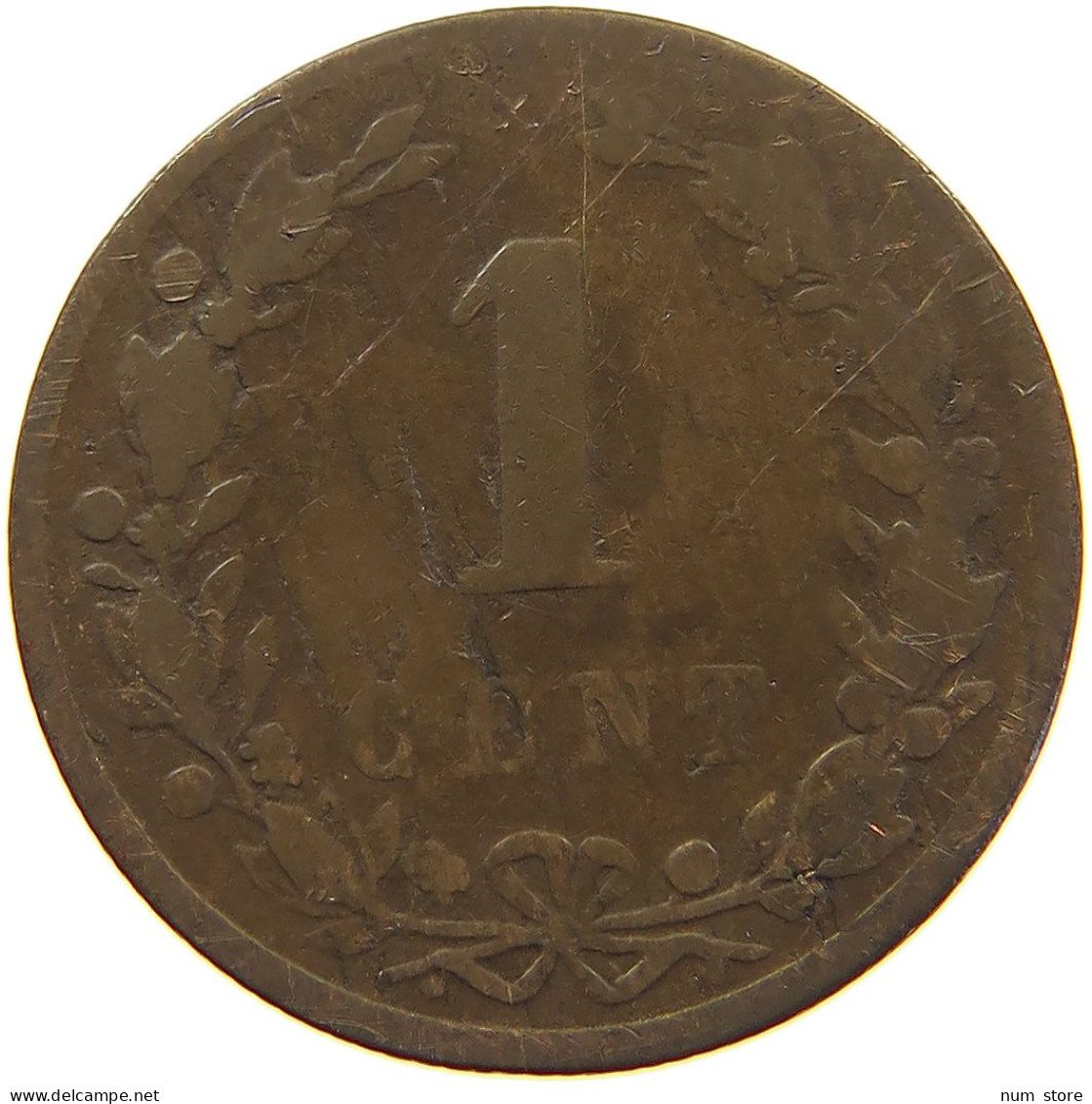 NETHERLANDS CENT 1884 WILLEM III. 1849-1890 #MA 067270 - 1849-1890: Willem III.