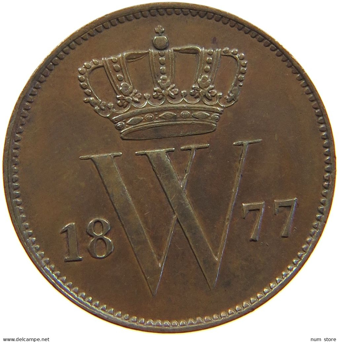 NETHERLANDS CENT 1877 WILLEM III 1849-1890. #MA 010773 - 1849-1890: Willem III.