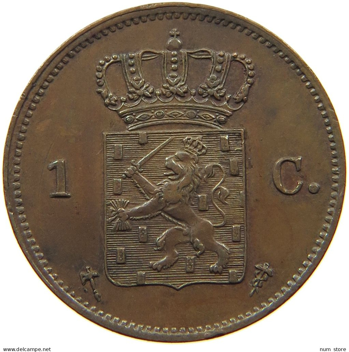 NETHERLANDS CENT 1877 WILLEM III 1849-1890. #MA 010773 - 1849-1890: Willem III.