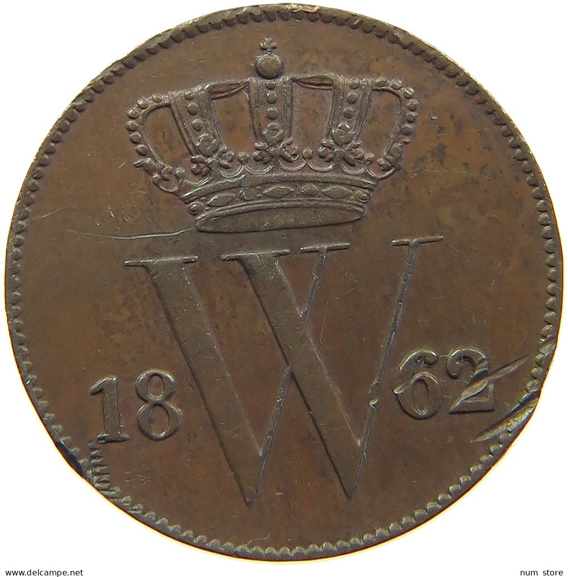 NETHERLANDS CENT 1862 WILLEM III. 1849-1890 #MA 067251 - 1849-1890 : Willem III