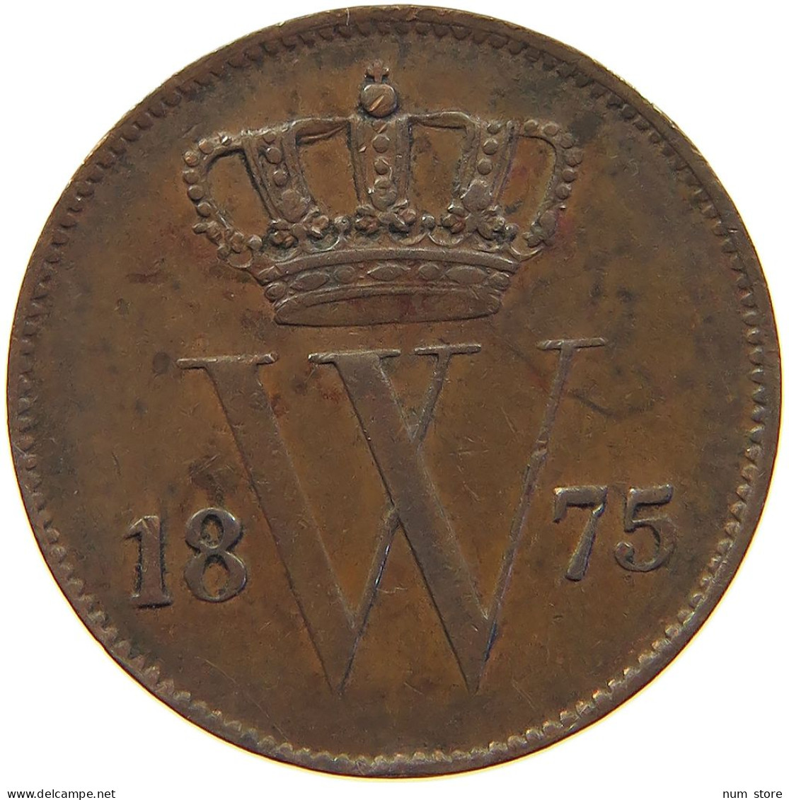 NETHERLANDS CENT 1875 WILLEM III. 1849-1890 #MA 067249 - 1849-1890 : Willem III