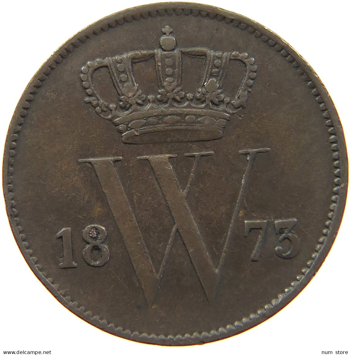 NETHERLANDS CENT 1873 WILLEM III., 1849 - 1890. #MA 065104 - 1849-1890 : Willem III
