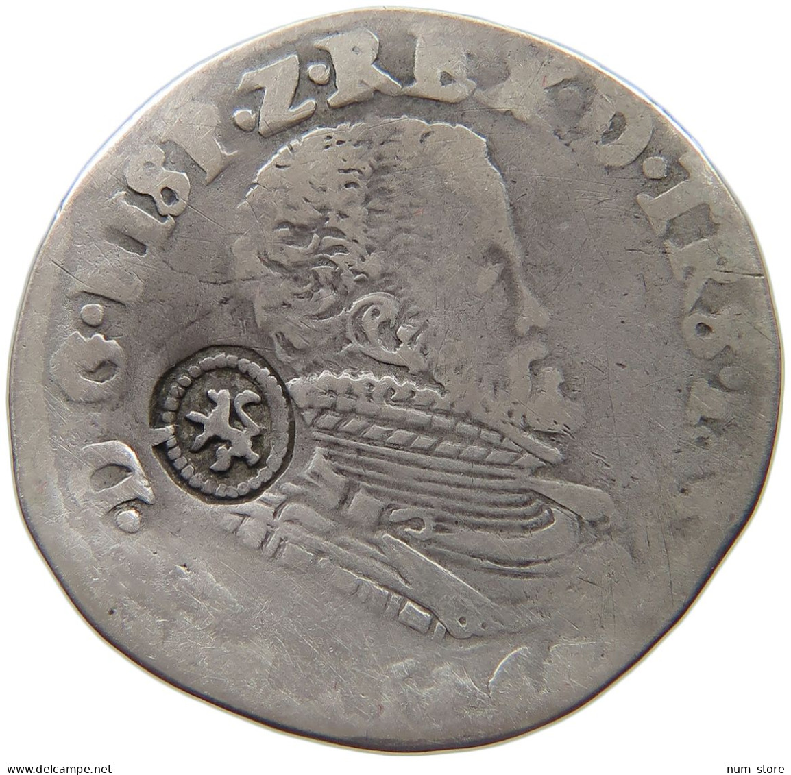 NETHERLANDS ANTWERP 1/5 PHILIPSDAALDER 1565 FELIPE II. MET KLOP (LEEUW) #MA 024961 - Provinzen