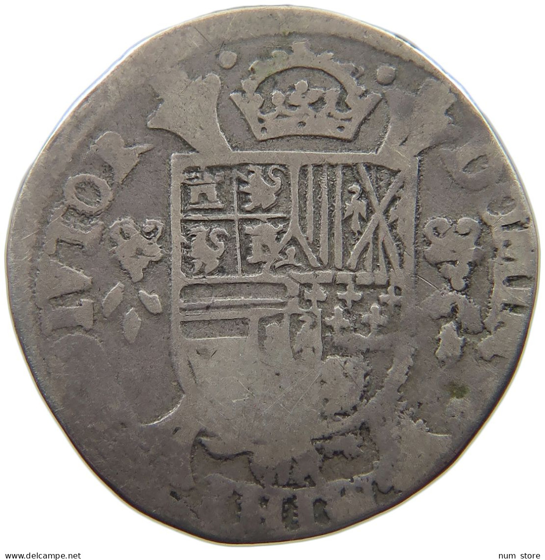 NETHERLANDS ANTWERP 1/5 PHILIPSDAALDER 1565 FELIPE II. MET KLOP (LEEUW) #MA 024961 - Monnaies Provinciales