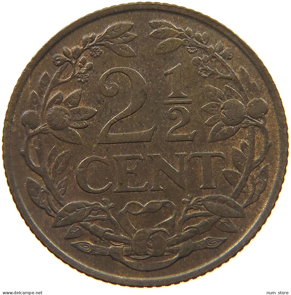 NETHERLANDS 2 1/2 CENTS 1941  #MA 022477 - 2.5 Cent
