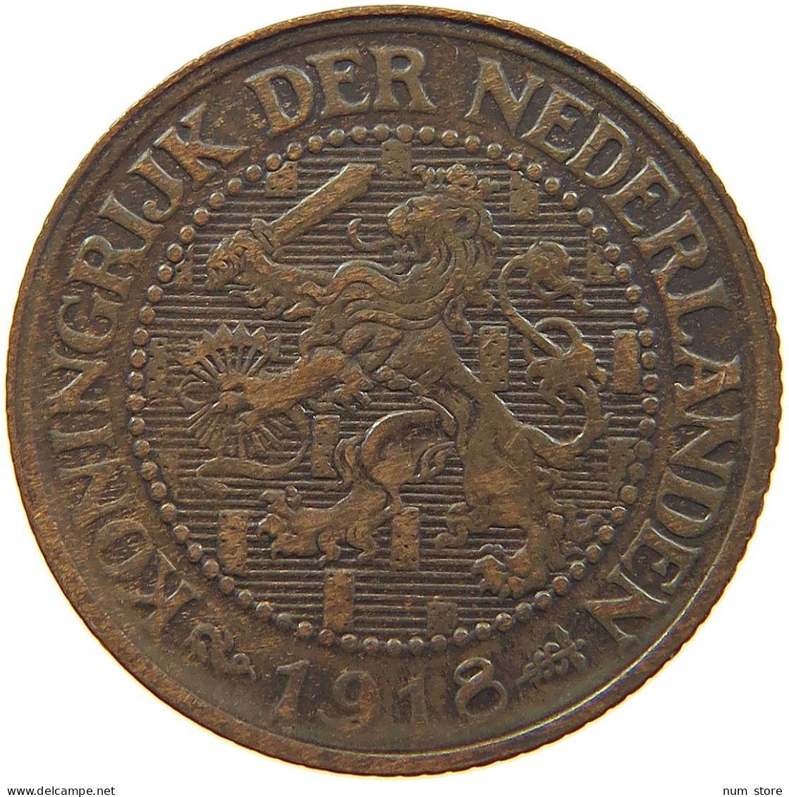 NETHERLANDS 2 1/2 CENT 1918 WILHELMINA 1890-1948 #MA 067246 - 2.5 Cent