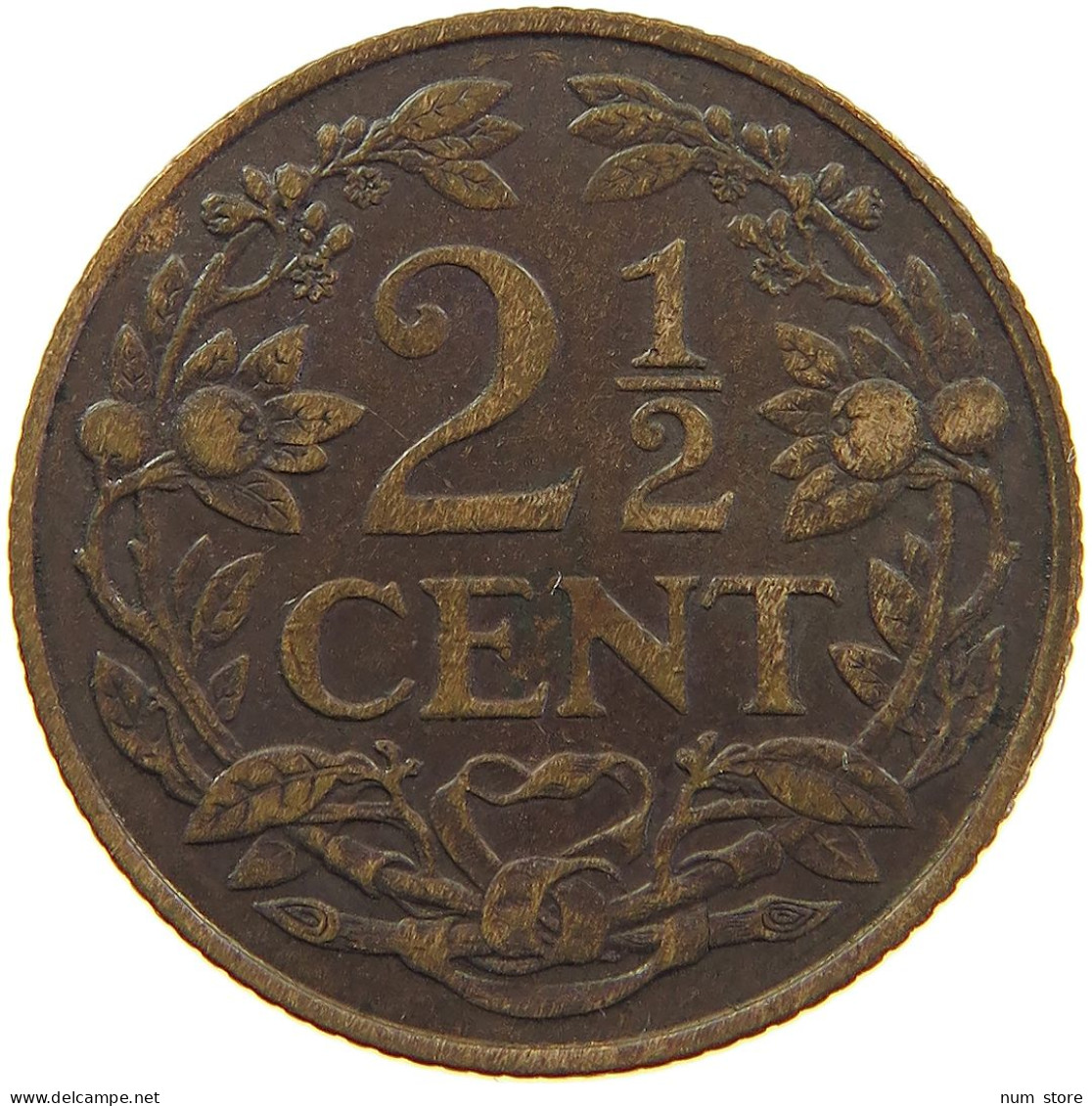 NETHERLANDS 2 1/2 CENT 1916 WILHELMINA 1890-1948 #MA 067791 - 2.5 Cent