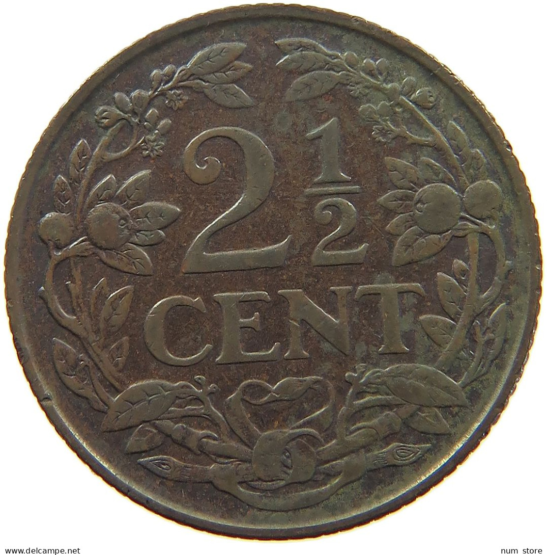 NETHERLANDS 2 1/2 CENT 1929 WILHELMINA 1890-1948 #MA 067243 - 2.5 Cent