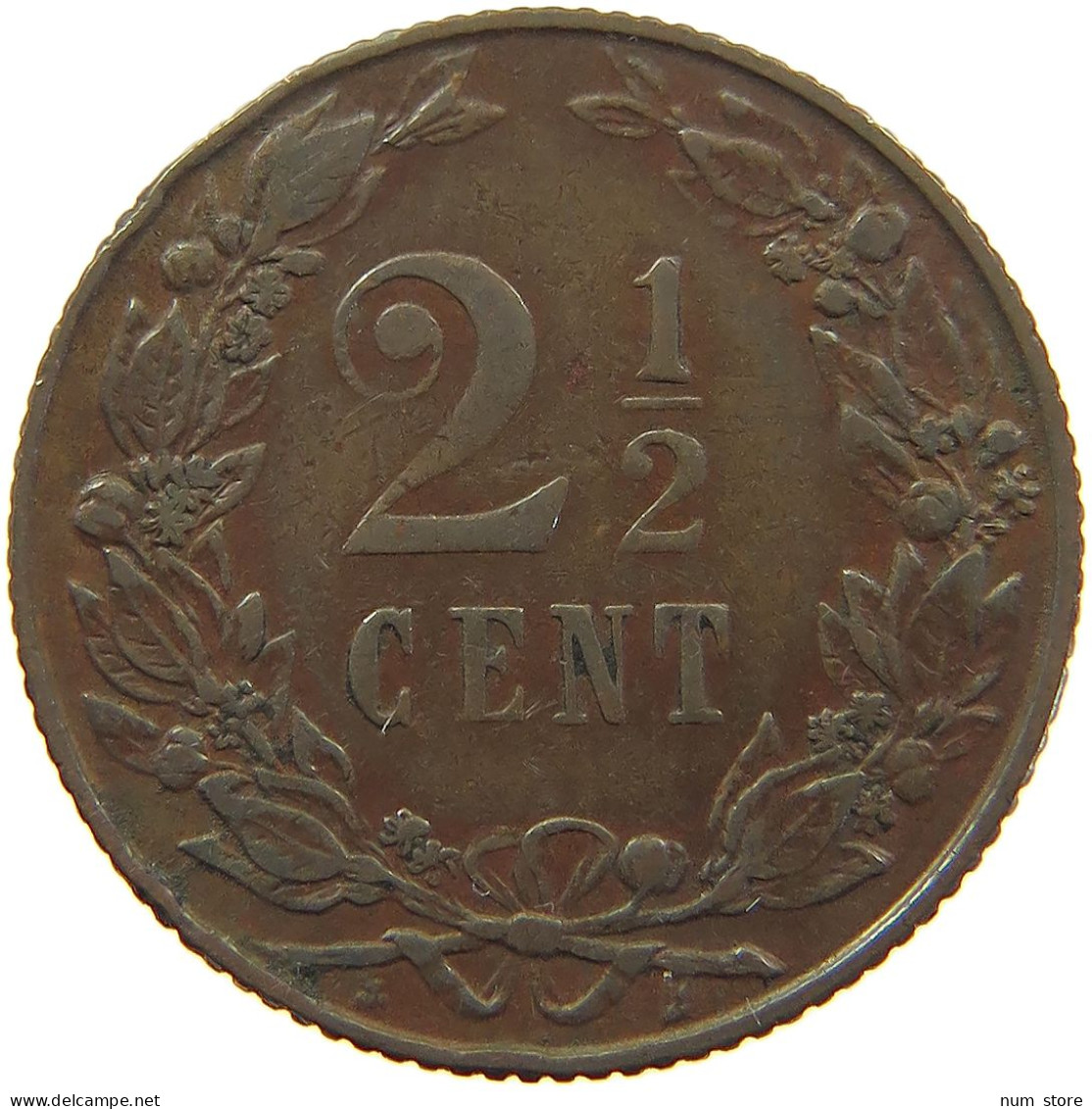 NETHERLANDS 2 1/2 CENT 1903 WILHELMINA 1890-1948 #MA 067794 - 2.5 Centavos