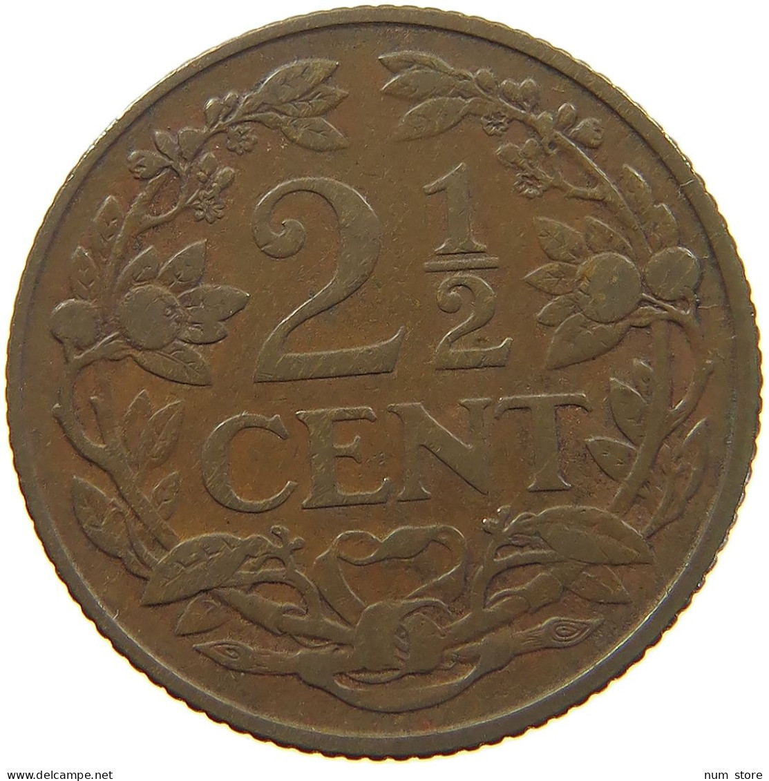 NETHERLANDS 2 1/2 CENT 1916 WILHELMINA 1890-1948 #MA 067236 - 2.5 Cent