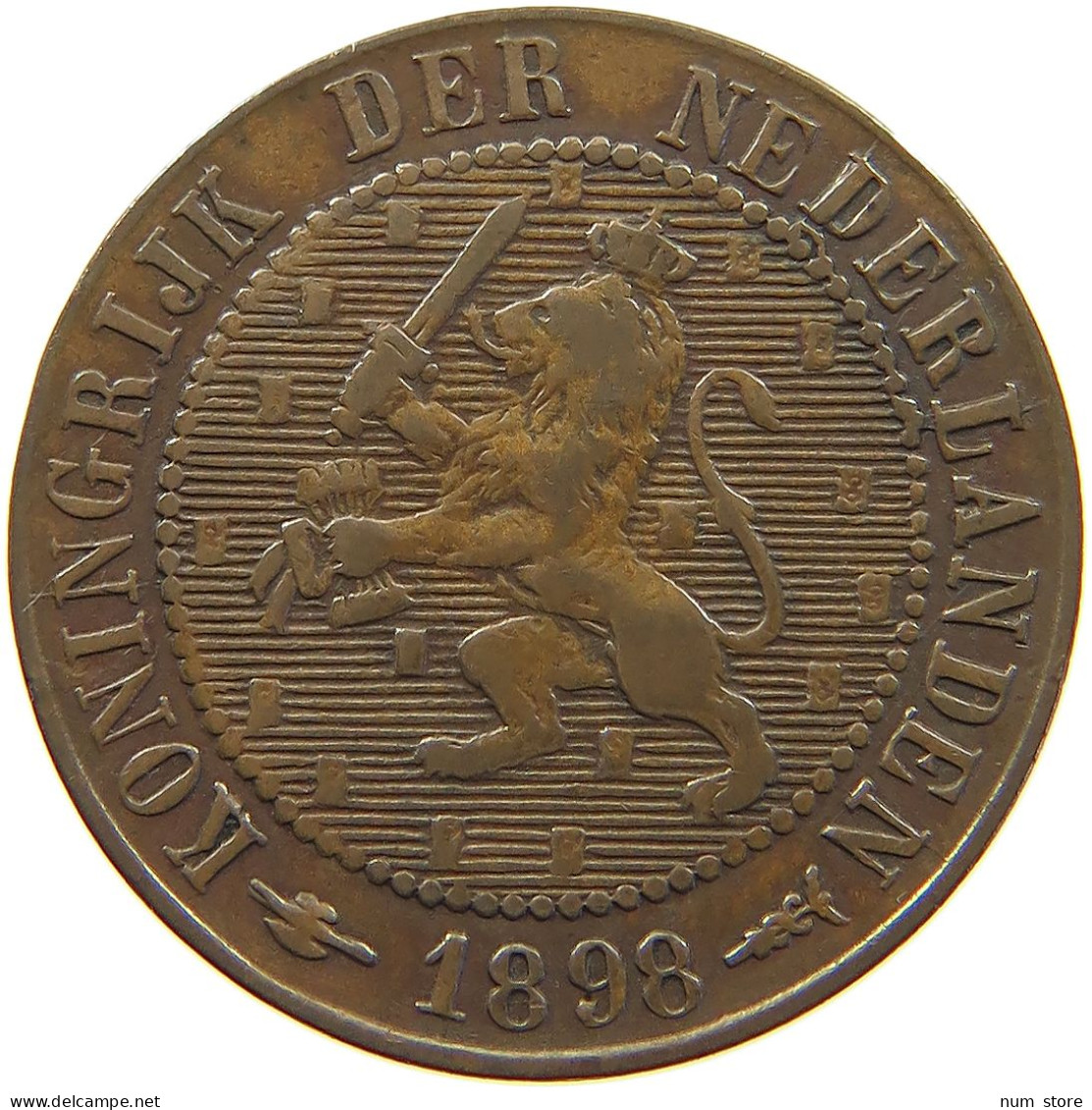 NETHERLANDS 2 1/2 CENT 1898 WILHELMINA 1890-1948 #MA 067244 - 2.5 Cent