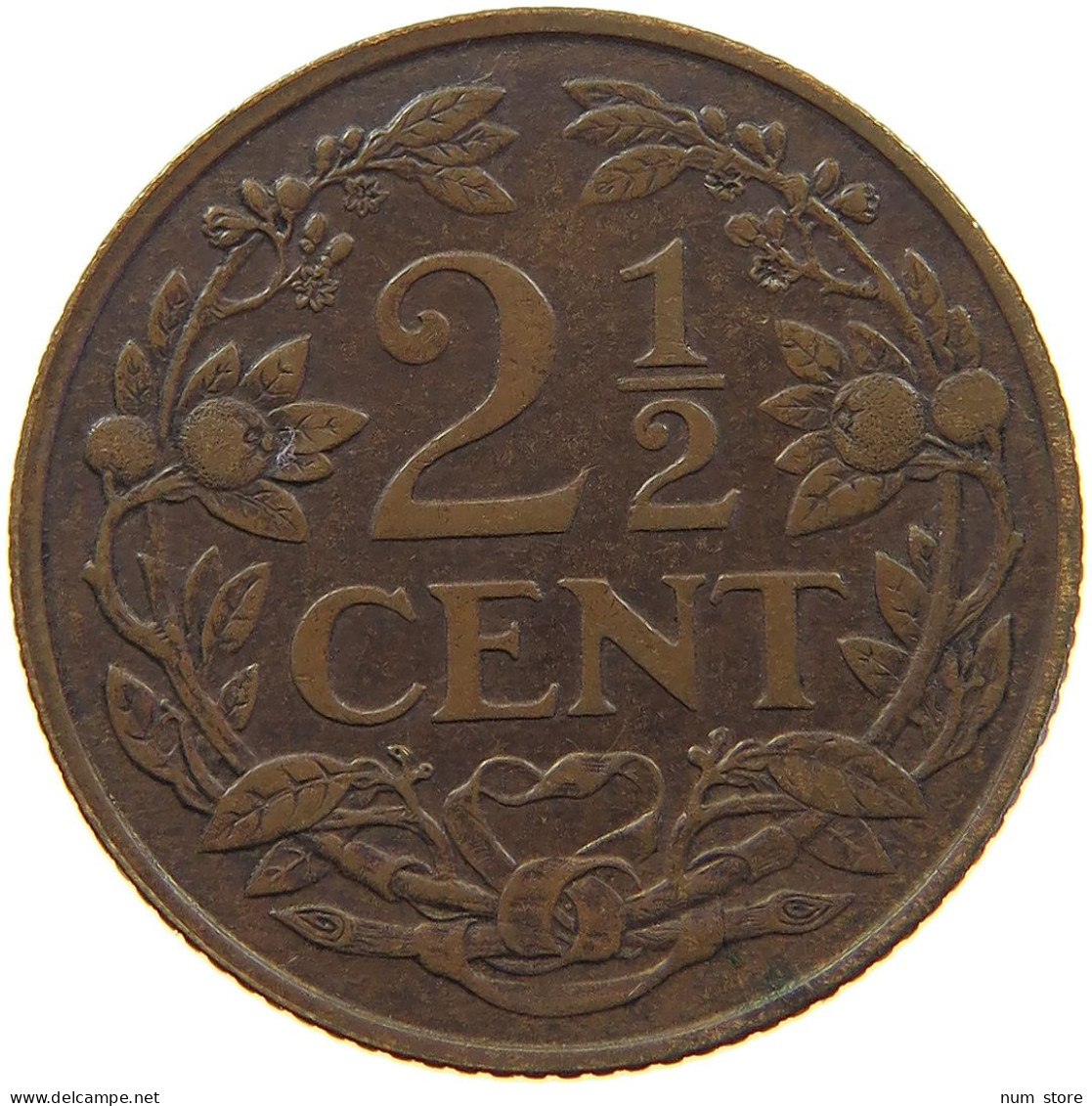 NETHERLANDS 2 1/2 CENT 1914 WILHELMINA 1890-1948 #MA 067237 - 2.5 Cent
