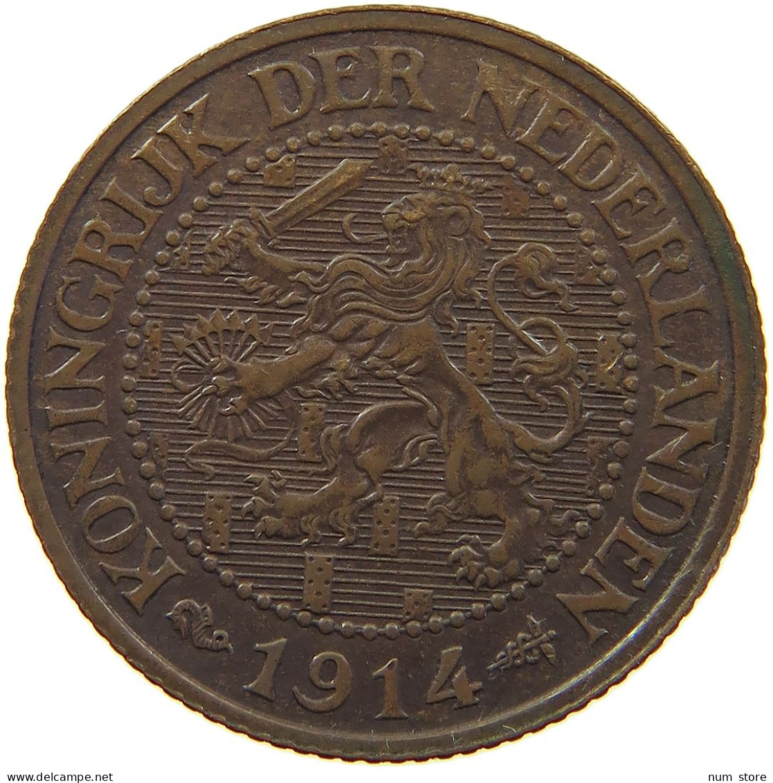 NETHERLANDS 2 1/2 CENT 1914 WILHELMINA 1890-1948 #MA 067237 - 2.5 Cent