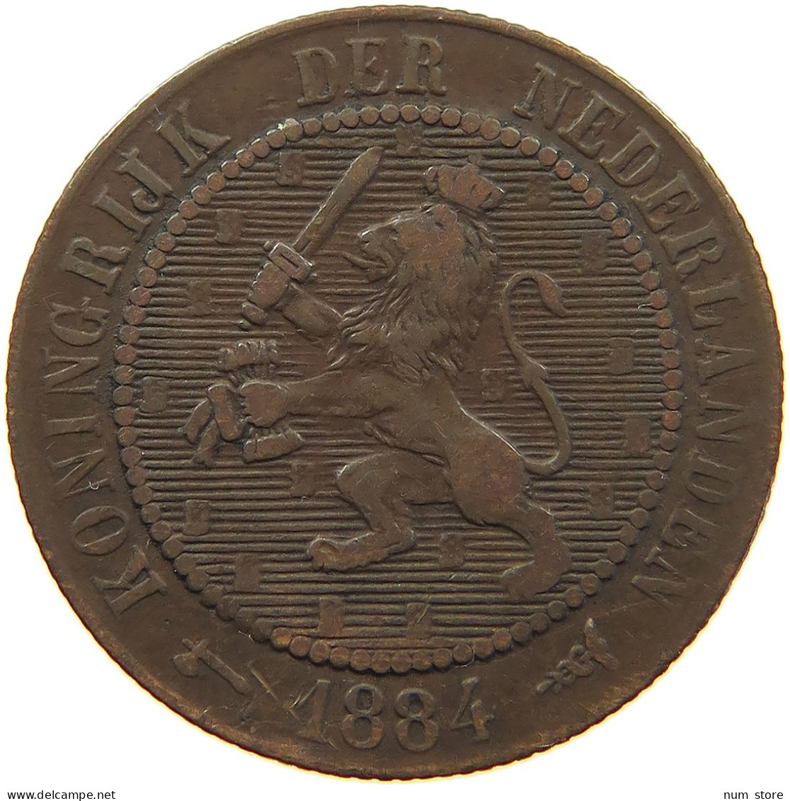 NETHERLANDS 2 1/2 CENT 1884 WILLEM III. 1849-1890 #MA 067235 - 1849-1890 : Willem III