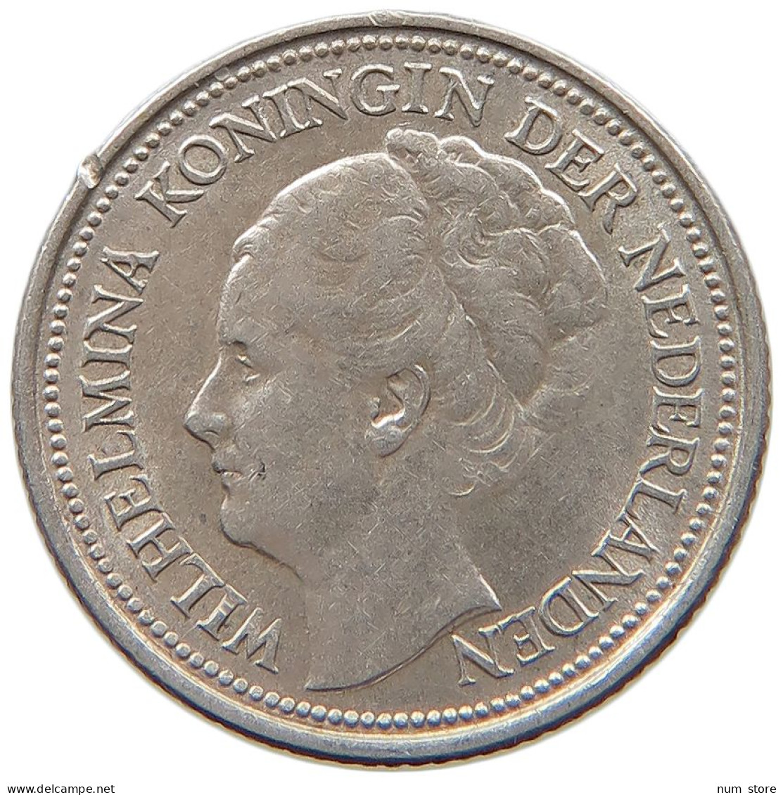 NETHERLANDS 10 CENTS 1927 WILHELMINA 1890-1948 #MA 068336 - 10 Cent