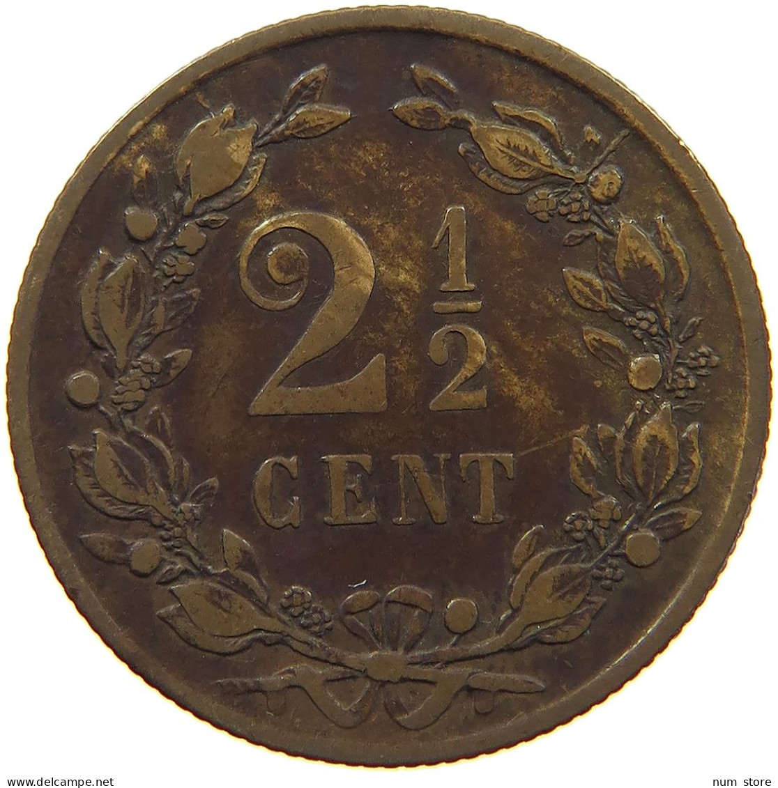 NETHERLANDS 2 1/2 CENT 1877 WILLEM III. 1849-1890 #MA 067238 - 1849-1890 : Willem III