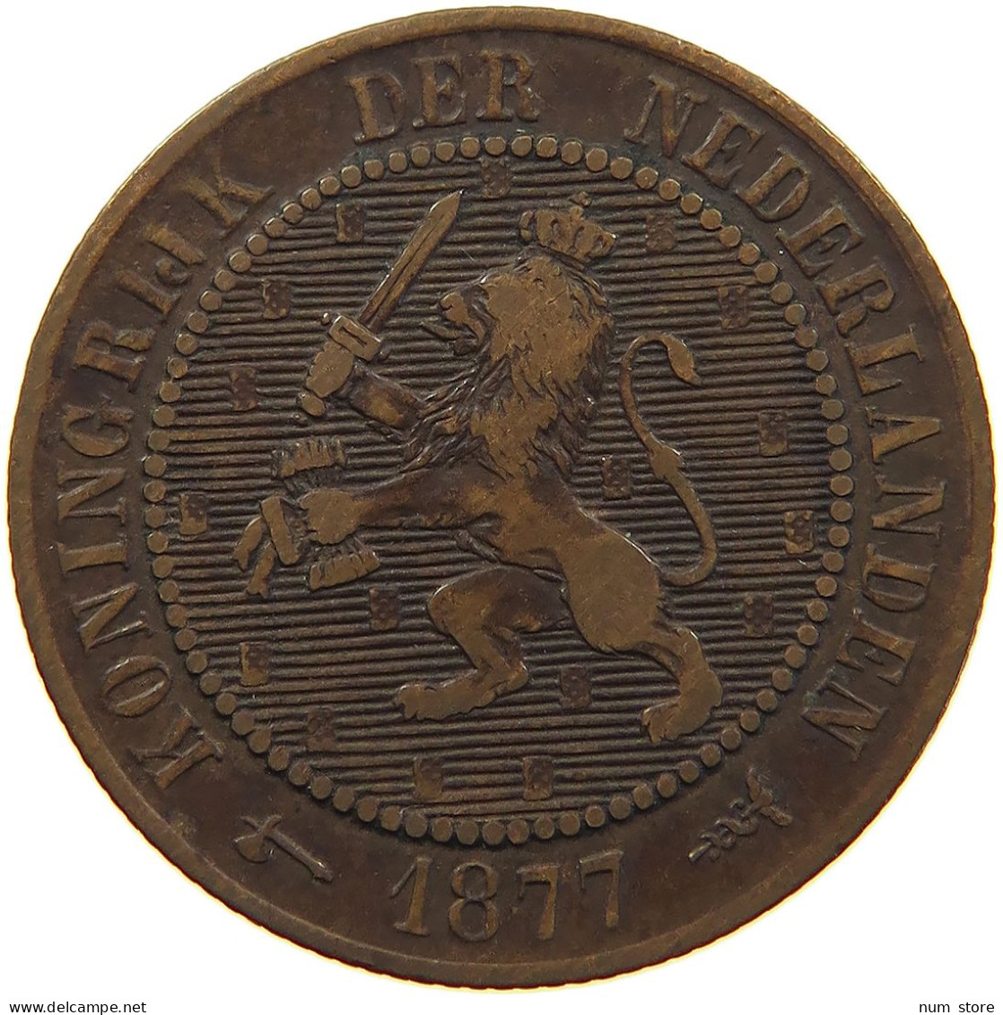 NETHERLANDS 2 1/2 CENT 1877 WILLEM III. 1849-1890 #MA 067238 - 1849-1890 : Willem III
