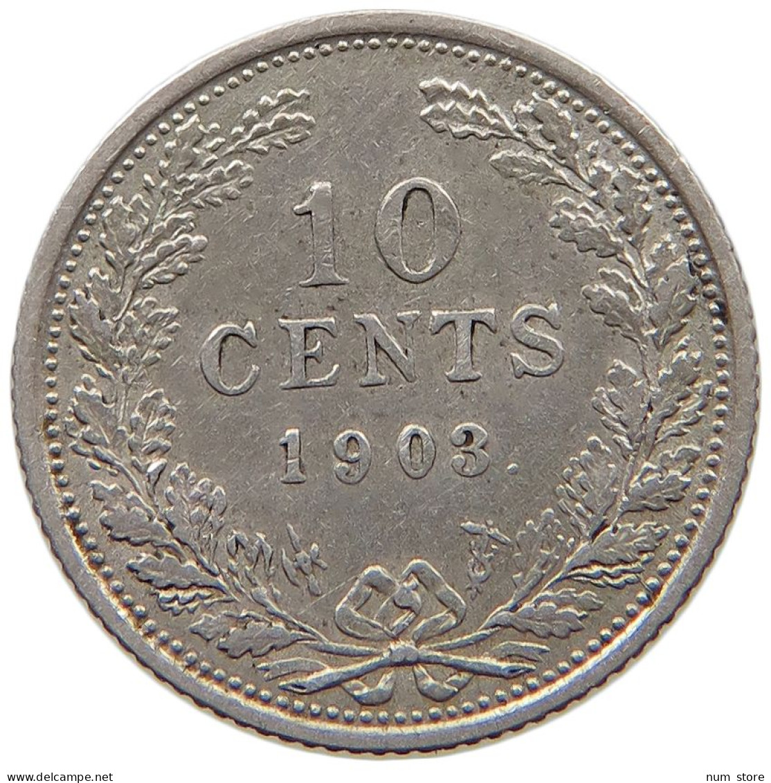 NETHERLANDS 10 CENTS 1903  #MA 021243 - 10 Cent