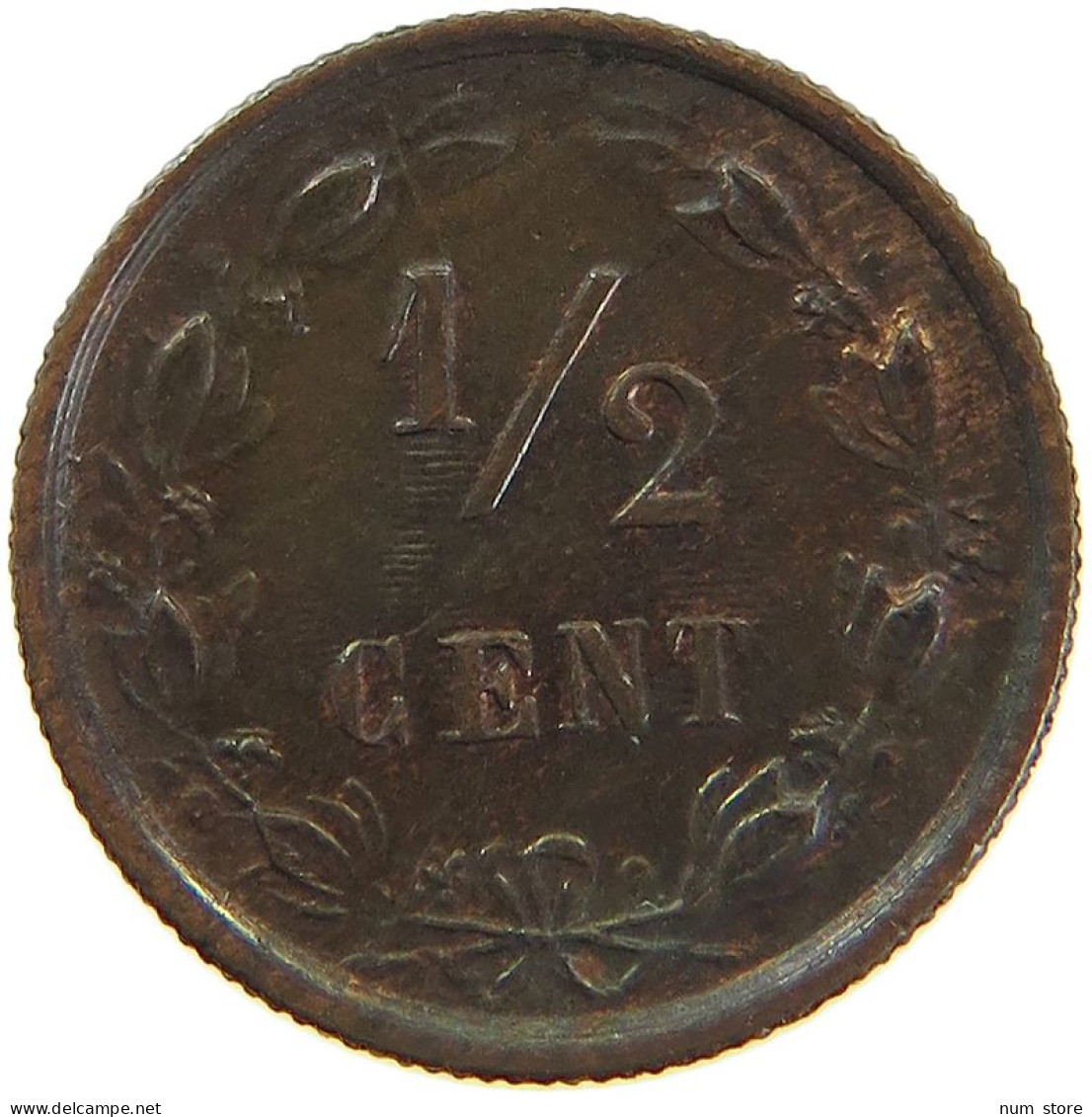 NETHERLANDS 1/2 CENT 1885 WILLEM III. 1849-1890 #MA 100656 - 1849-1890 : Willem III