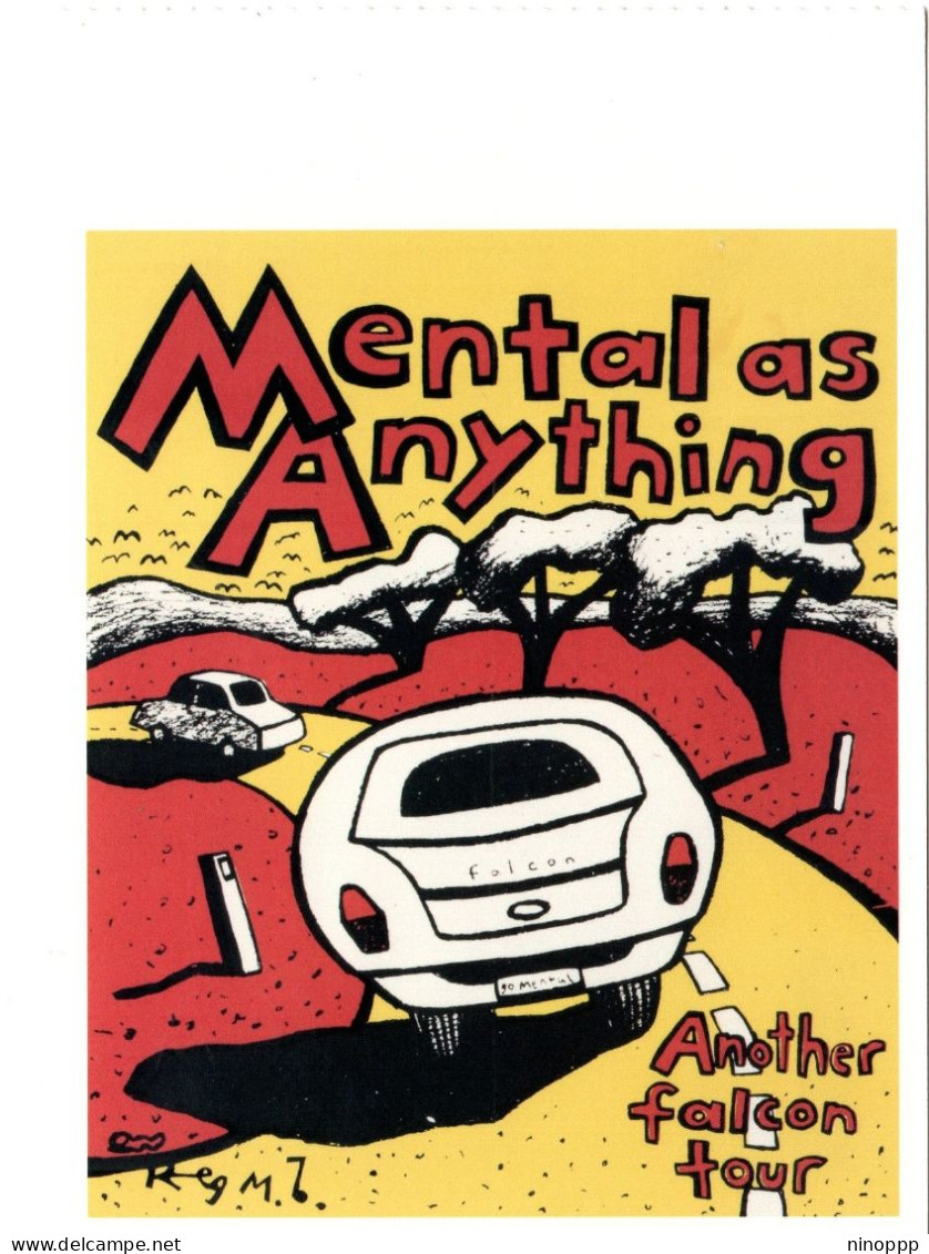 Australia   2006 Rock Posters, Mental As Anything1990, Mint Postcard - Mint Stamps