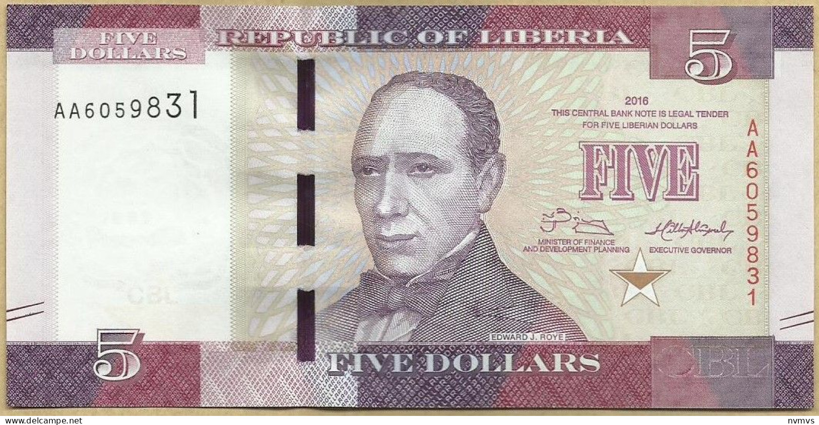 Liberia - 5 Dolares 2016 - Liberia