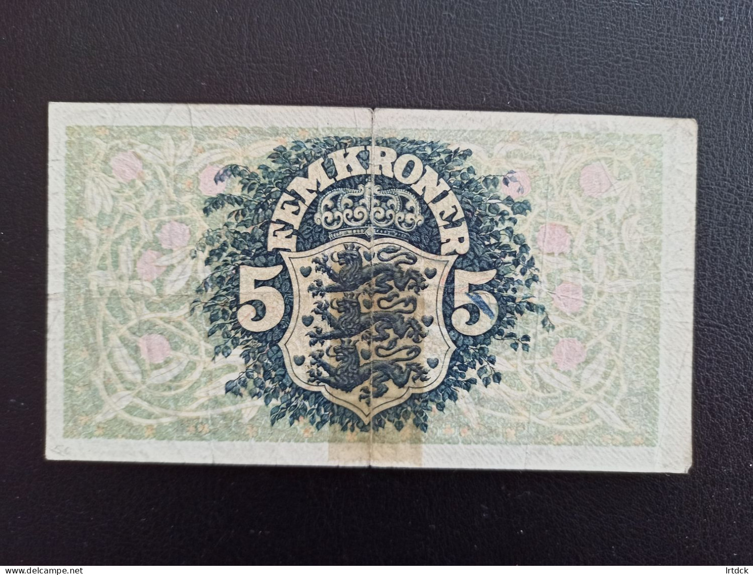 Billet Danemark 5 Kroner 1943 - Dinamarca