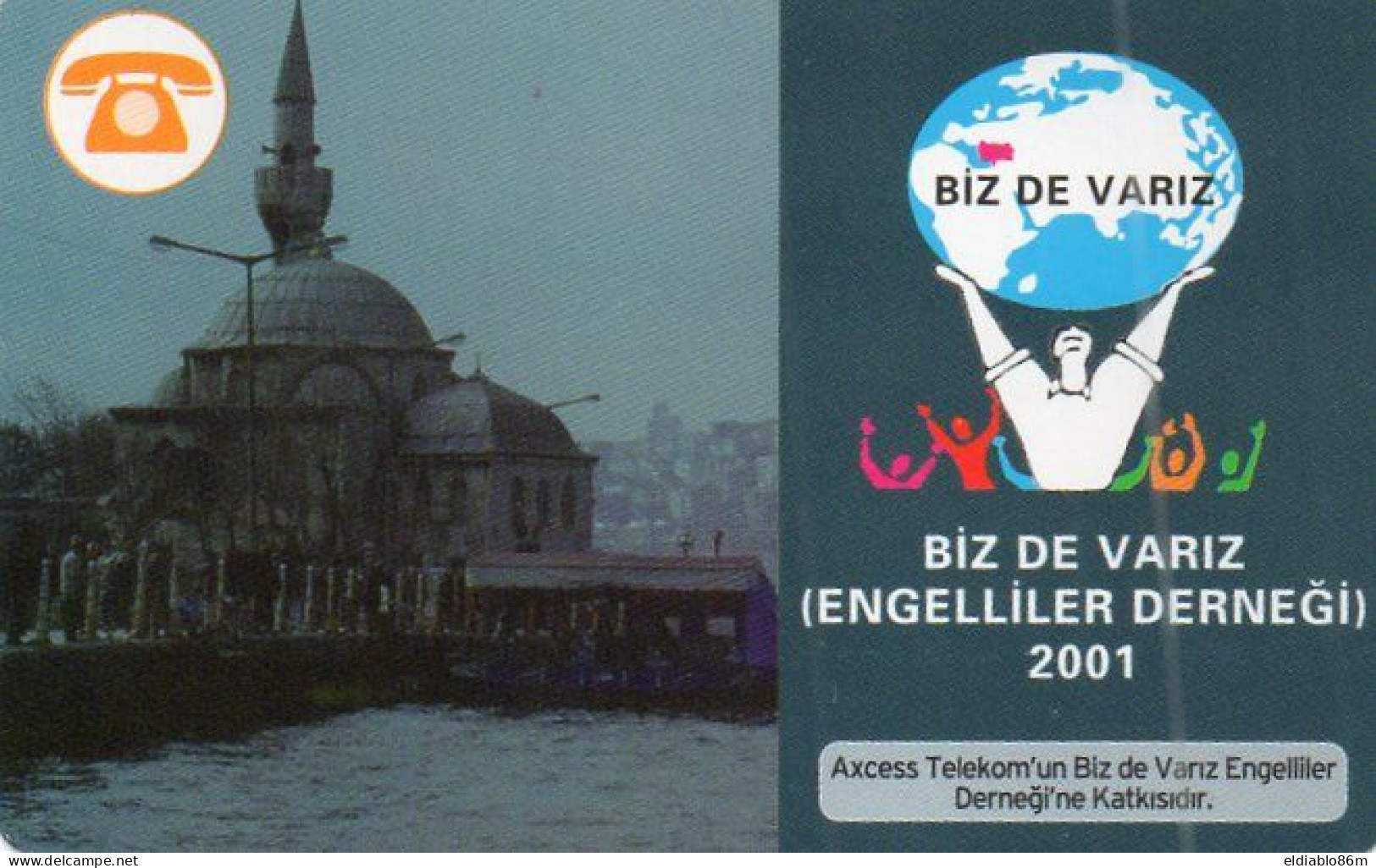 TURKEY - PREPAID - AXCESS TELEKOM - BIZ DE VARIZ - MAIDEN'S TOWER - KIZ KULESI - MINT - Turkey