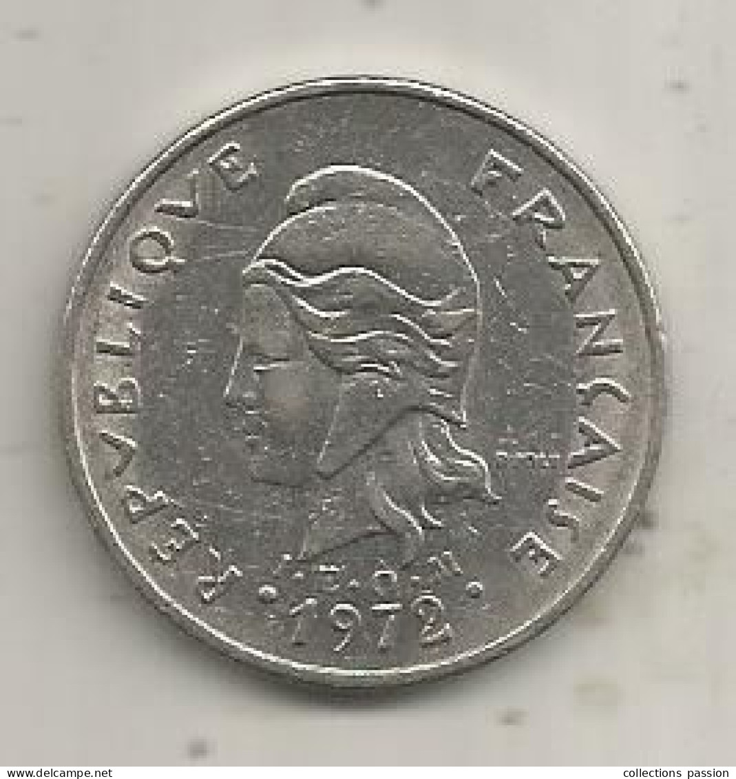 Monnaie, République Française, Nouvelle Calédonie, 1972, 20 Francs, 2 Scans - Nieuw-Caledonië