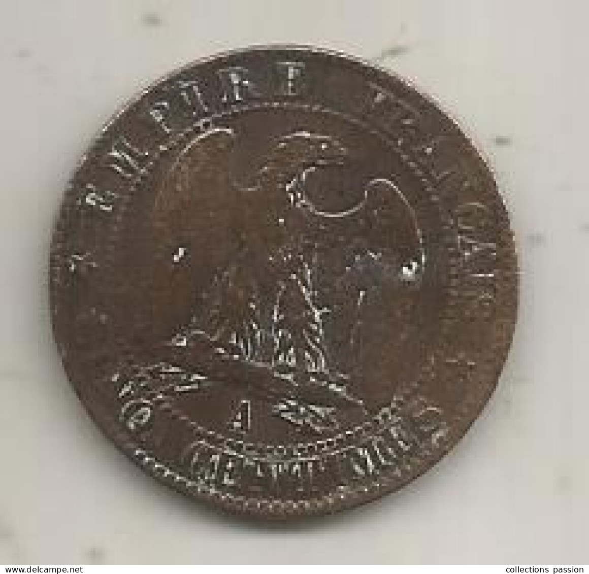 Monnaie, Napoleon III Empereur, 1855 A, Cinq, 5 Centimes, 2 Scans - 5 Centimes
