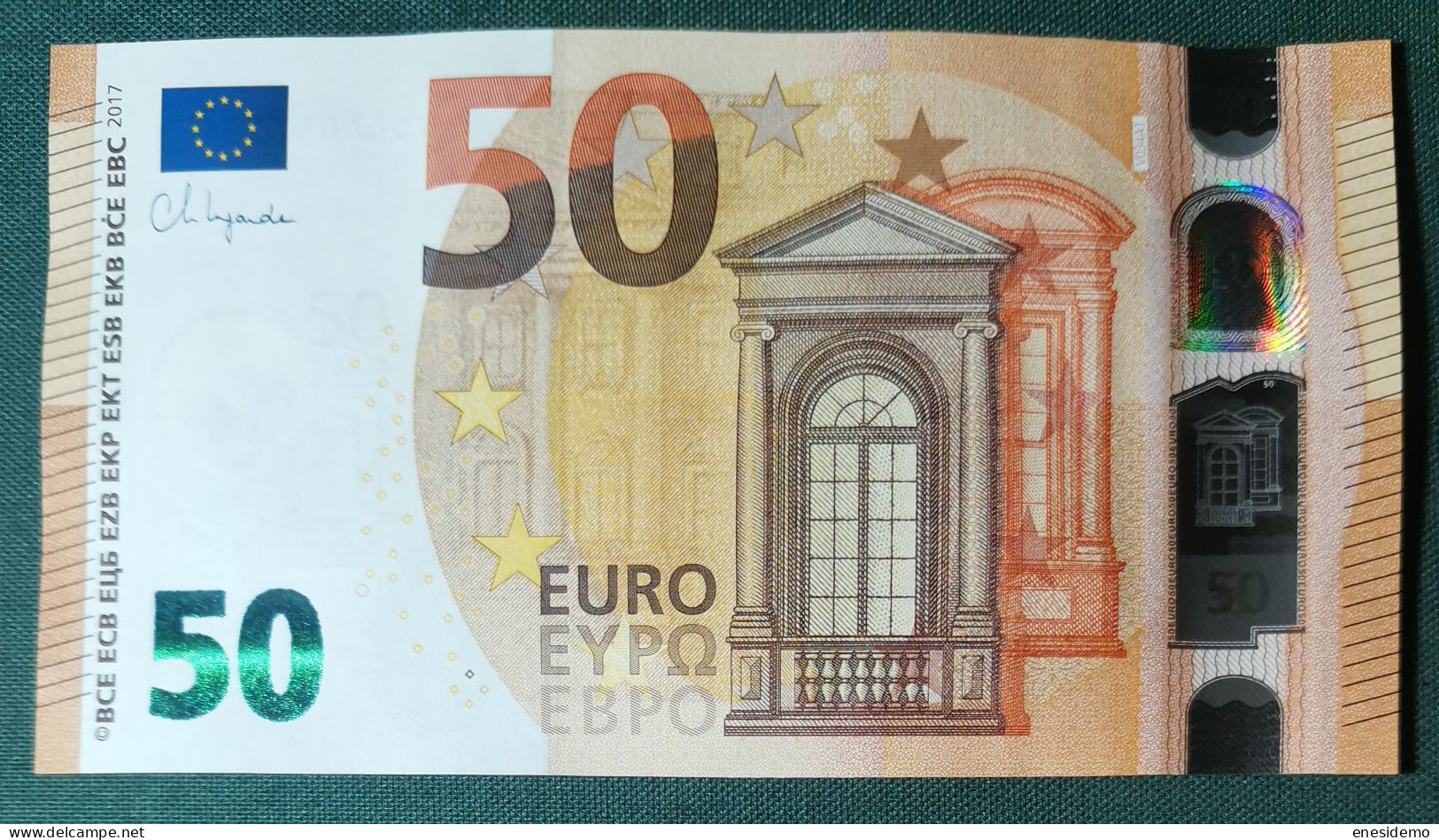 50 EURO SPAIN 2017 LAGARDE V034A1 VD SC FDS UNC. PERFECT - 50 Euro