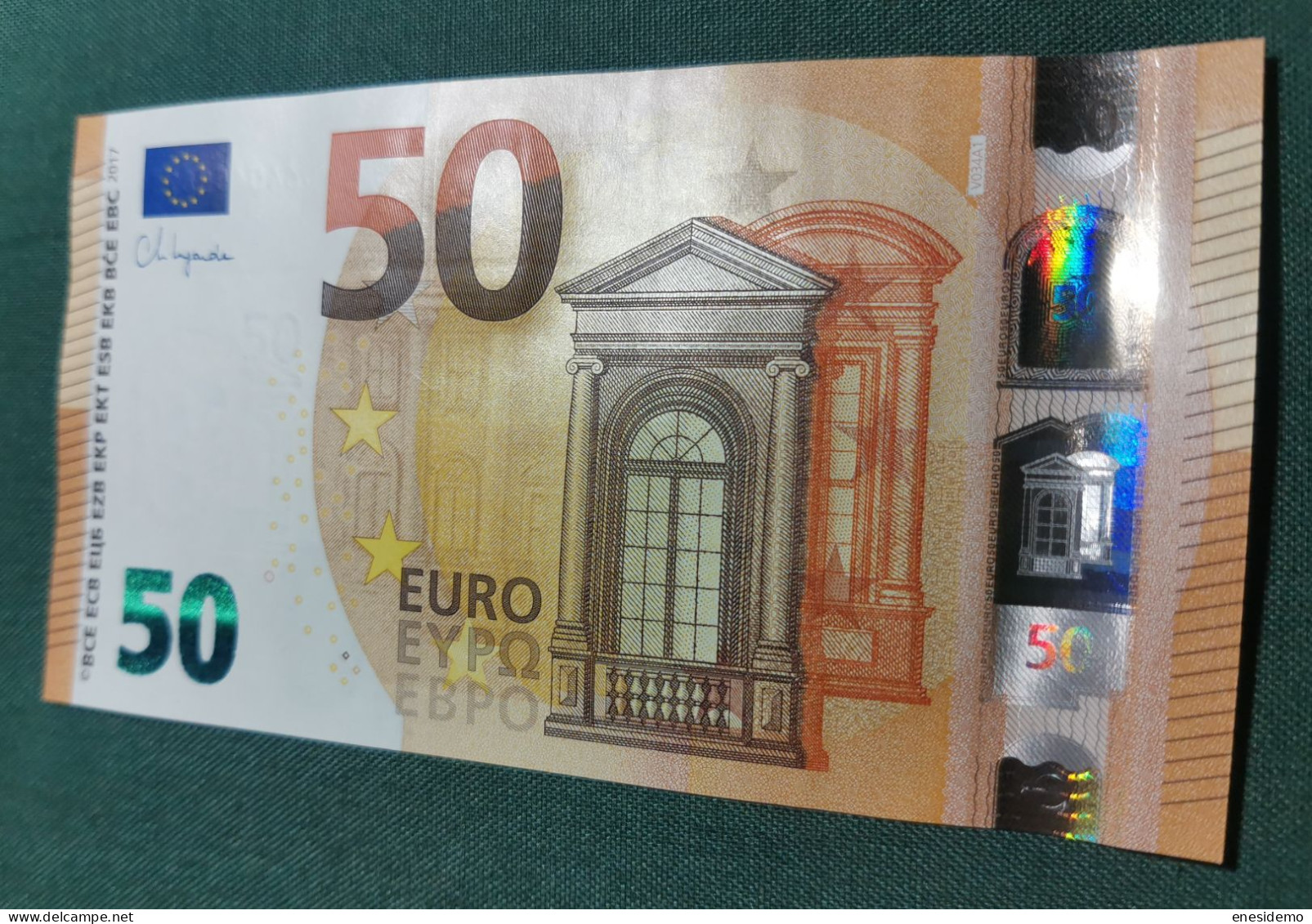 50 EURO SPAIN 2017 LAGARDE V034A1 VD SC FDS UNC. PERFECT - 50 Euro