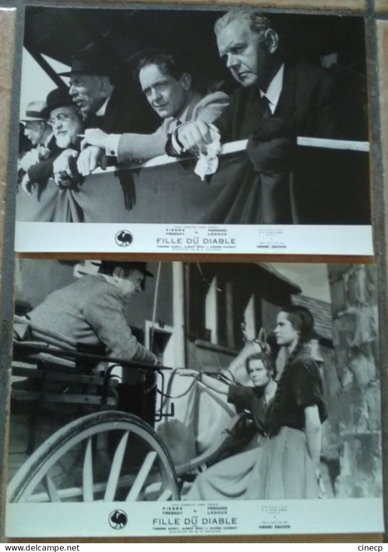 2 PHOTOS FILM LA FILLE DU DIABLE FRESNAY LEDOUX Henri DECOIN 1946 TBE CINEMA - Photos