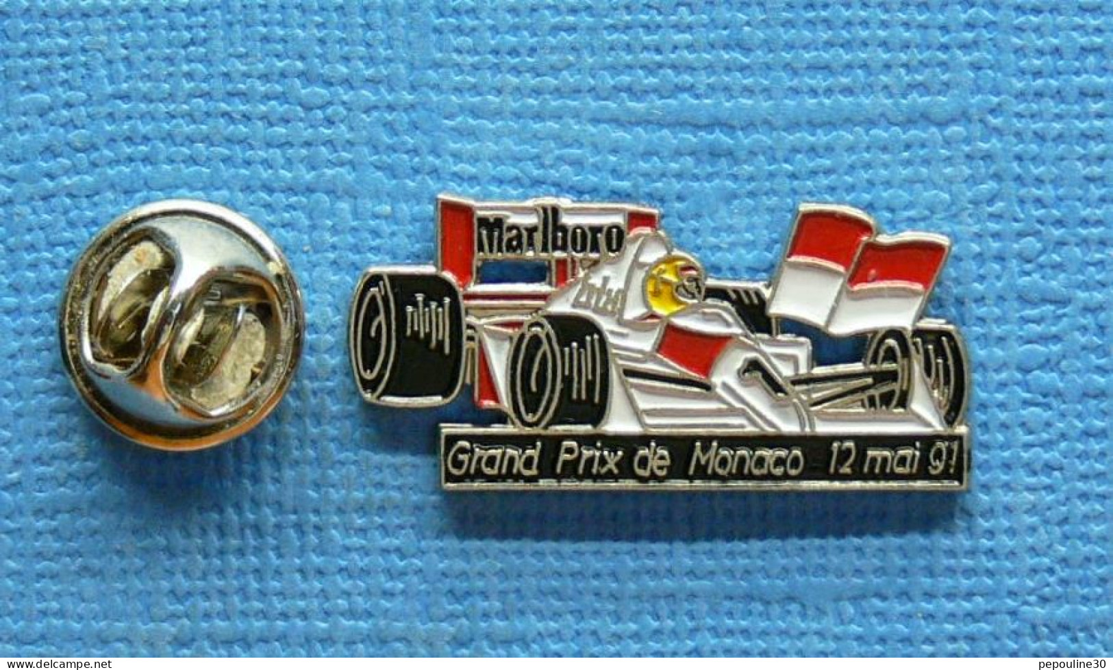 1 PIN'S /  ** GRAND PRIX DE MONACO - 12 MAI 91 " AYRTON SENNA " McLAREN HONDA ** - F1