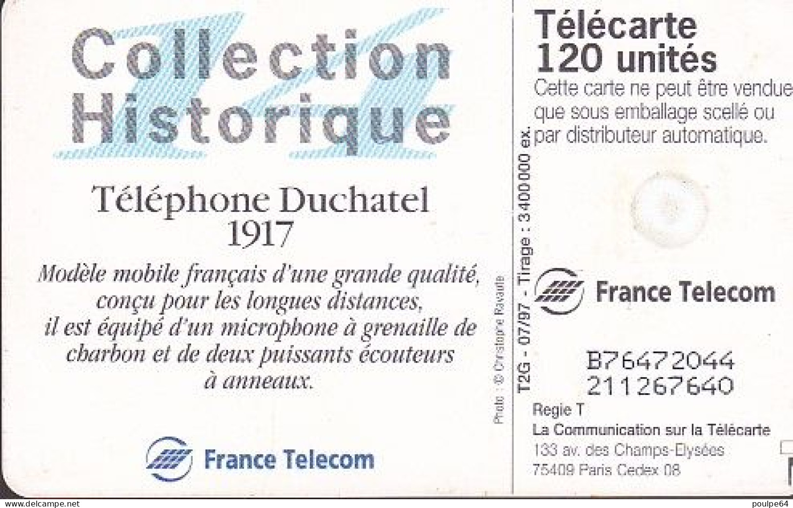 F765  07/1997 - DUCHATEL 1917 - 120 GEM2 - 1997