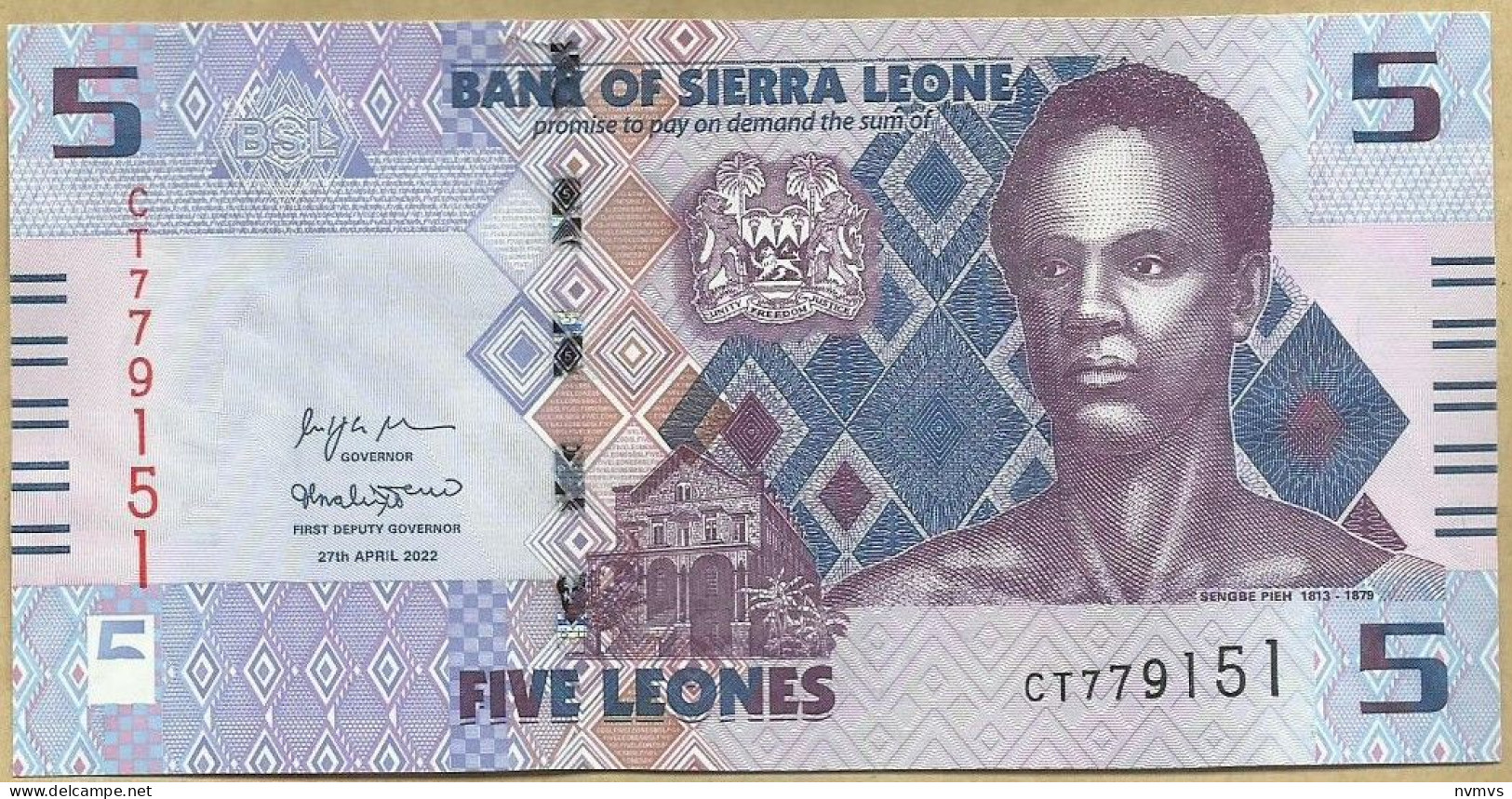 Sera Leoa - 5 Leones 2022 - Sierra Leone