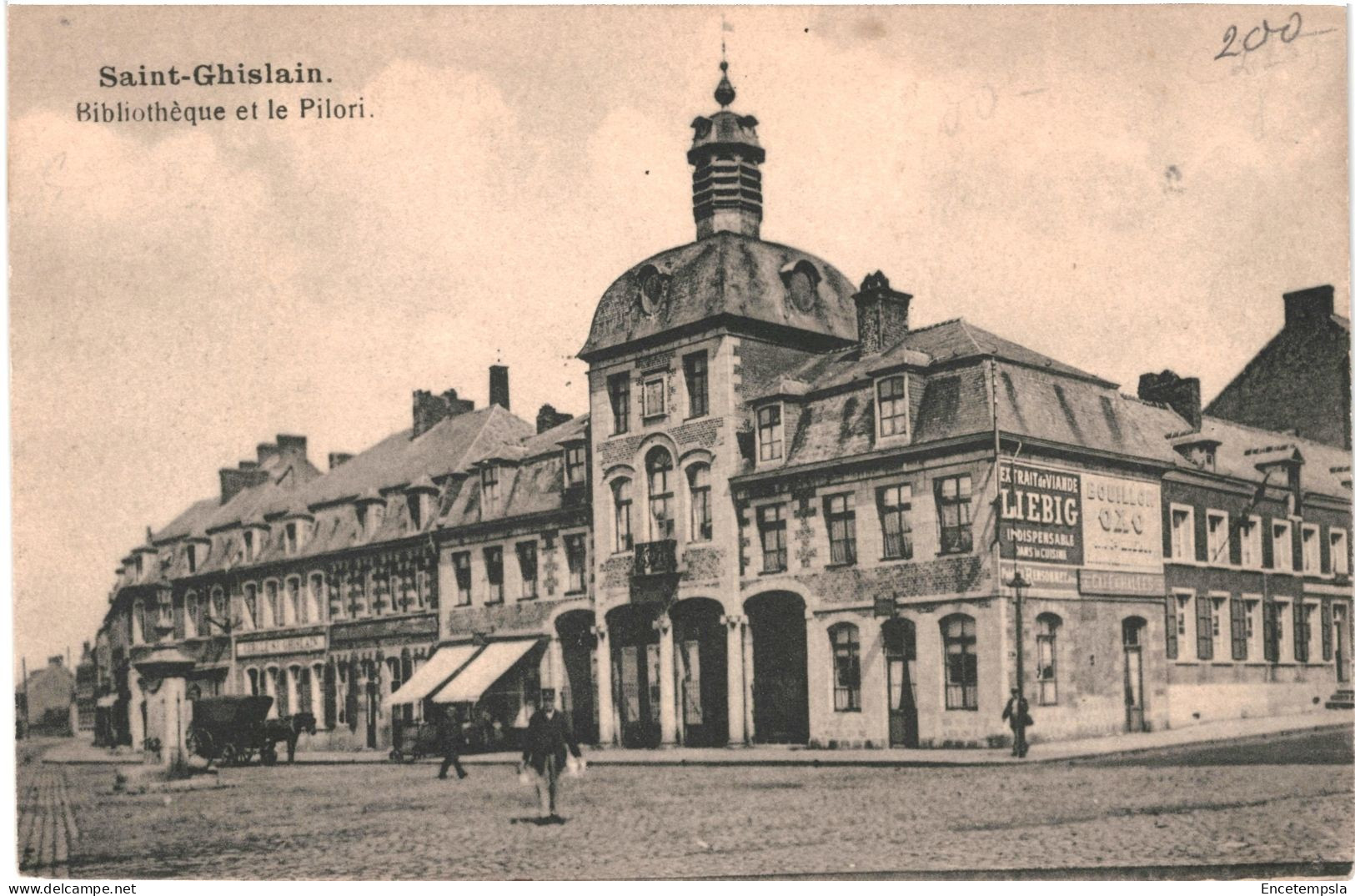 CPA Carte Postale Belgique Saint-Ghislain  Bibliothèque Et Pilori  VM73924ok - Saint-Ghislain