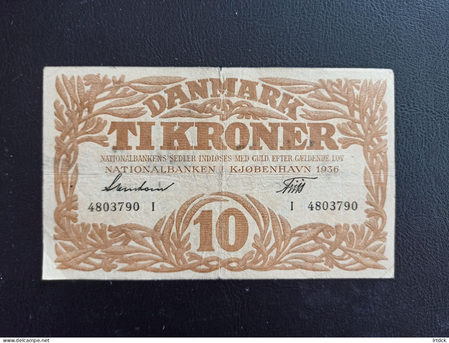 Billet Danemark 10 Kroner 1936 - Dänemark